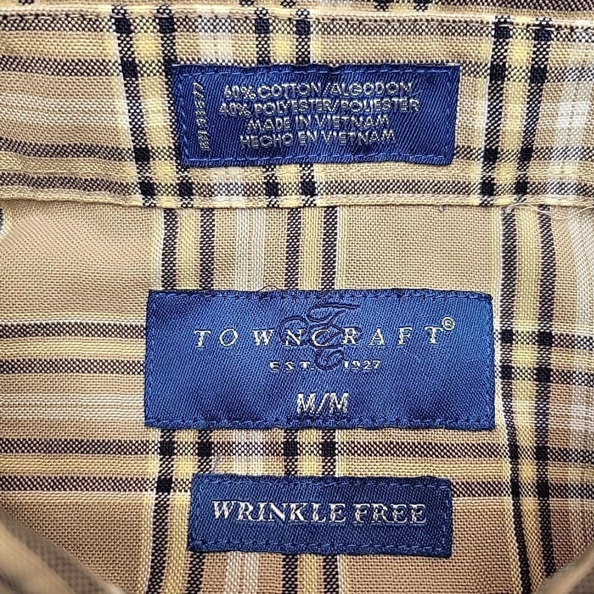 Etro VINTAGE Towncraft Shirt Mens M Beige Black Plaid Button-Down Short Sleeve Retro Shirt Mens M Beige Black Plaid Button-Down Short Sleeve Retro Size US M / EU 48-50 / 2 - 5 Thumbnail
