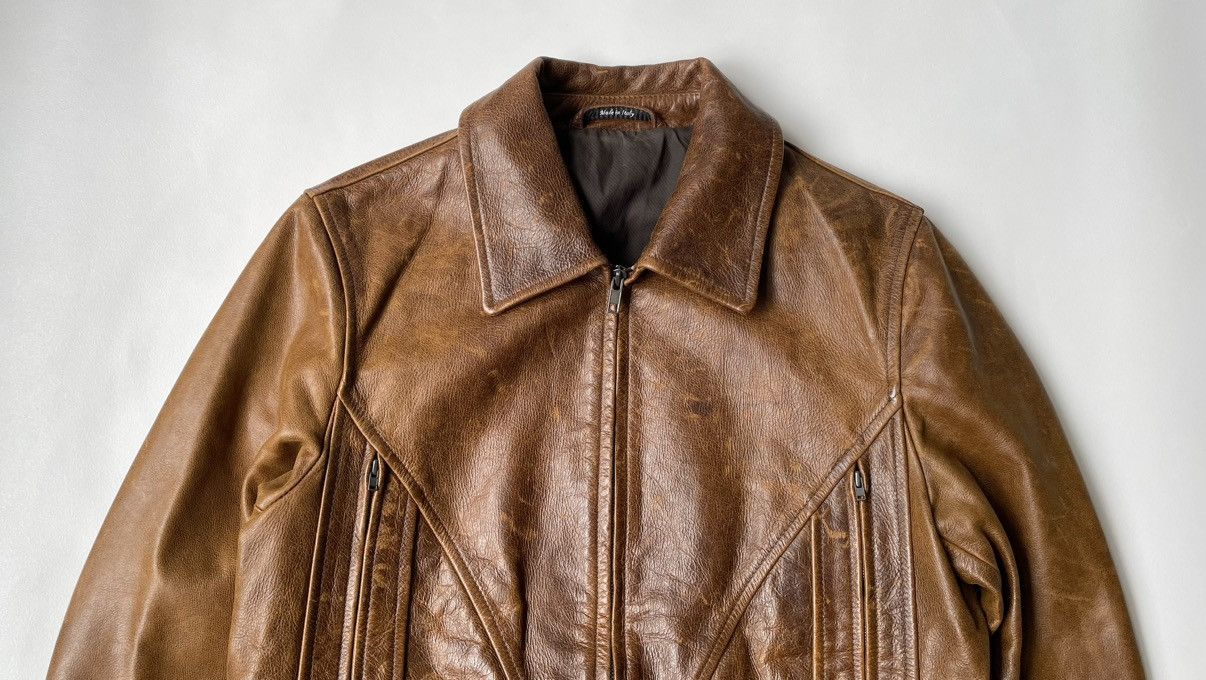 Maison Margiela S/S 2001 Tan Leather Jacket Size US M / EU 48-50 / 2 - 2 Thumbnail
