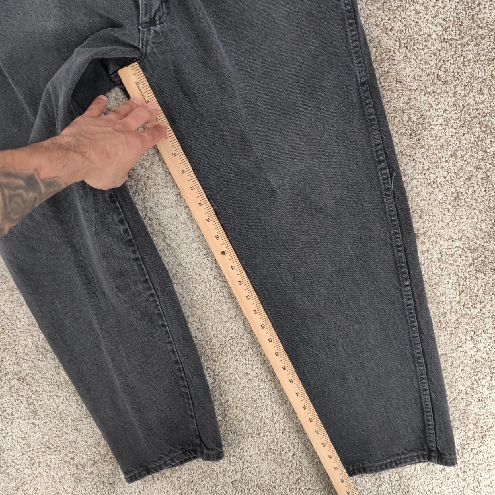 Wrangler VINTAGE Wrangler Jeans Mens 36x30 Black Denim USA Cowboy Cut 5-Pocket Regular Slimming Size US 36 / EU 52 - 4 Thumbnail