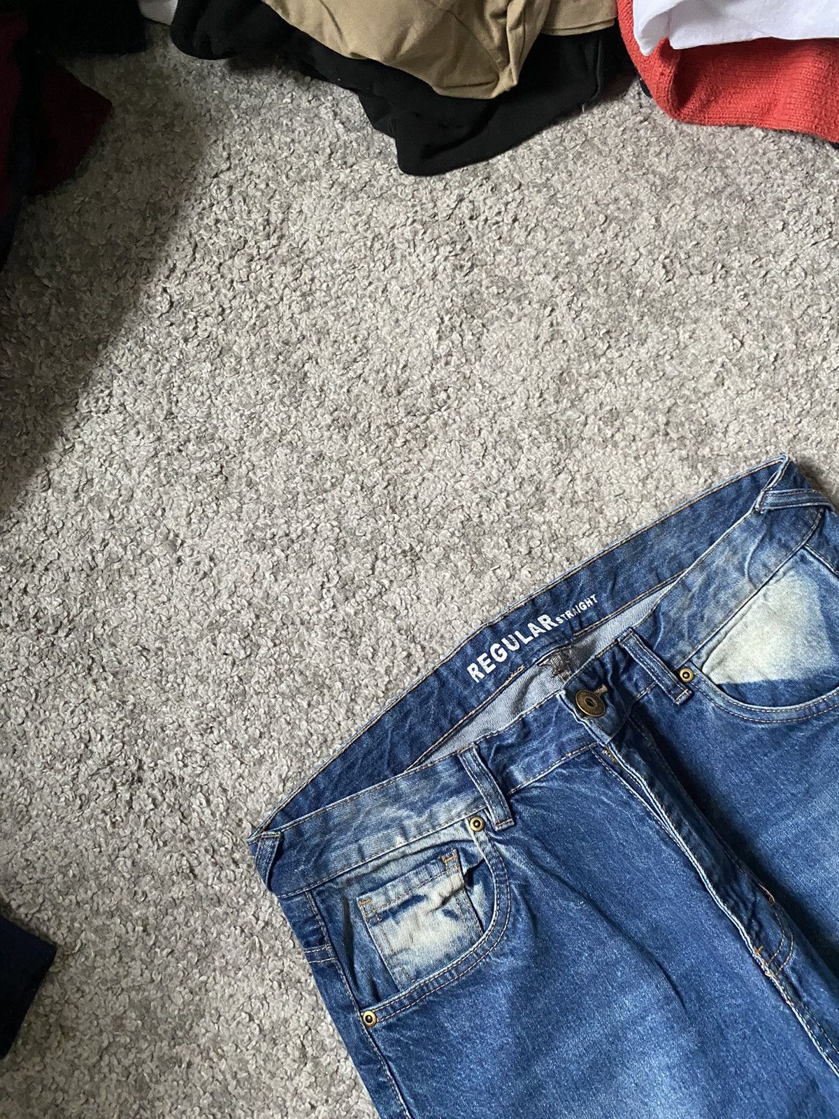 Japanese Brand Vintage Faded Jeans Flared Mud Washed Japanese Y2K Baggy Size US 34 / EU 50 - 5 Thumbnail