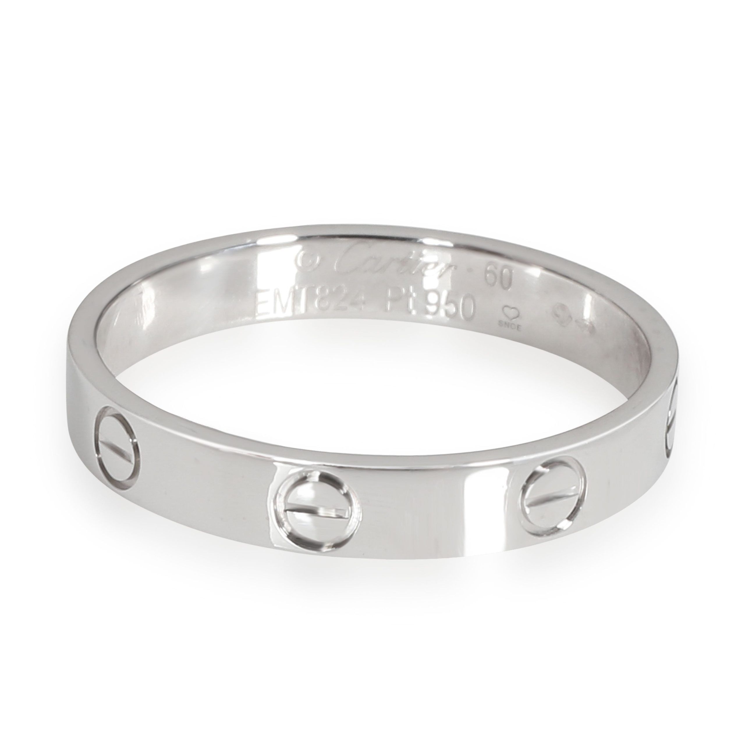 image of Cartier Love Wedding Band In Platinum in Silver, Women's