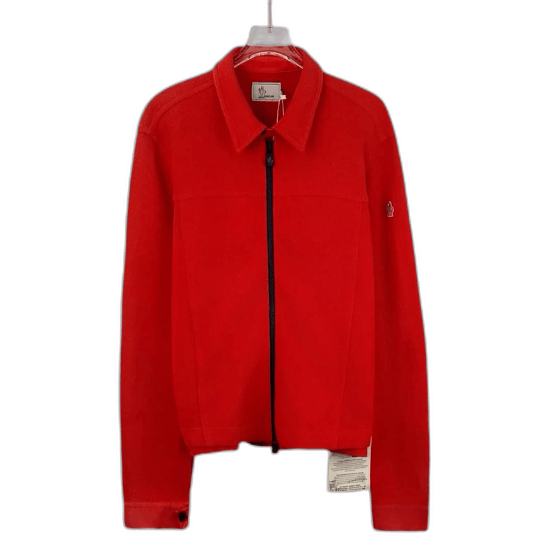 Moncler Moncler Red Logo Zip Long Sleeve Jacket Size L / US 10 / IT 46 - 1 Thumbnail