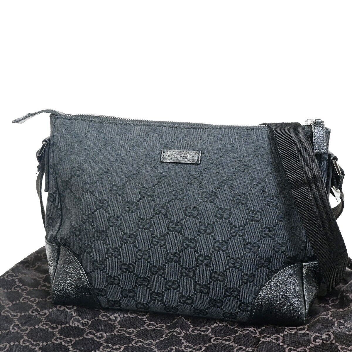 Gucci Gg Canvas Black Canvas Shoulder Bag (Pre-Owned) Size ONE SIZE - 1 Thumbnail