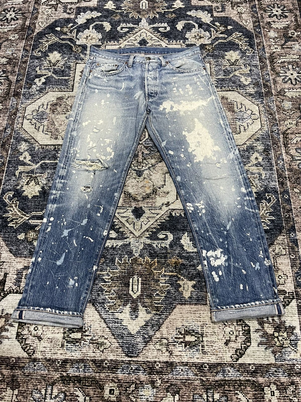 Hysteric Glamour Vintage Hysteric Glamour RNA Selvedge Paint Splash Denim Size US 33 - 3 Thumbnail