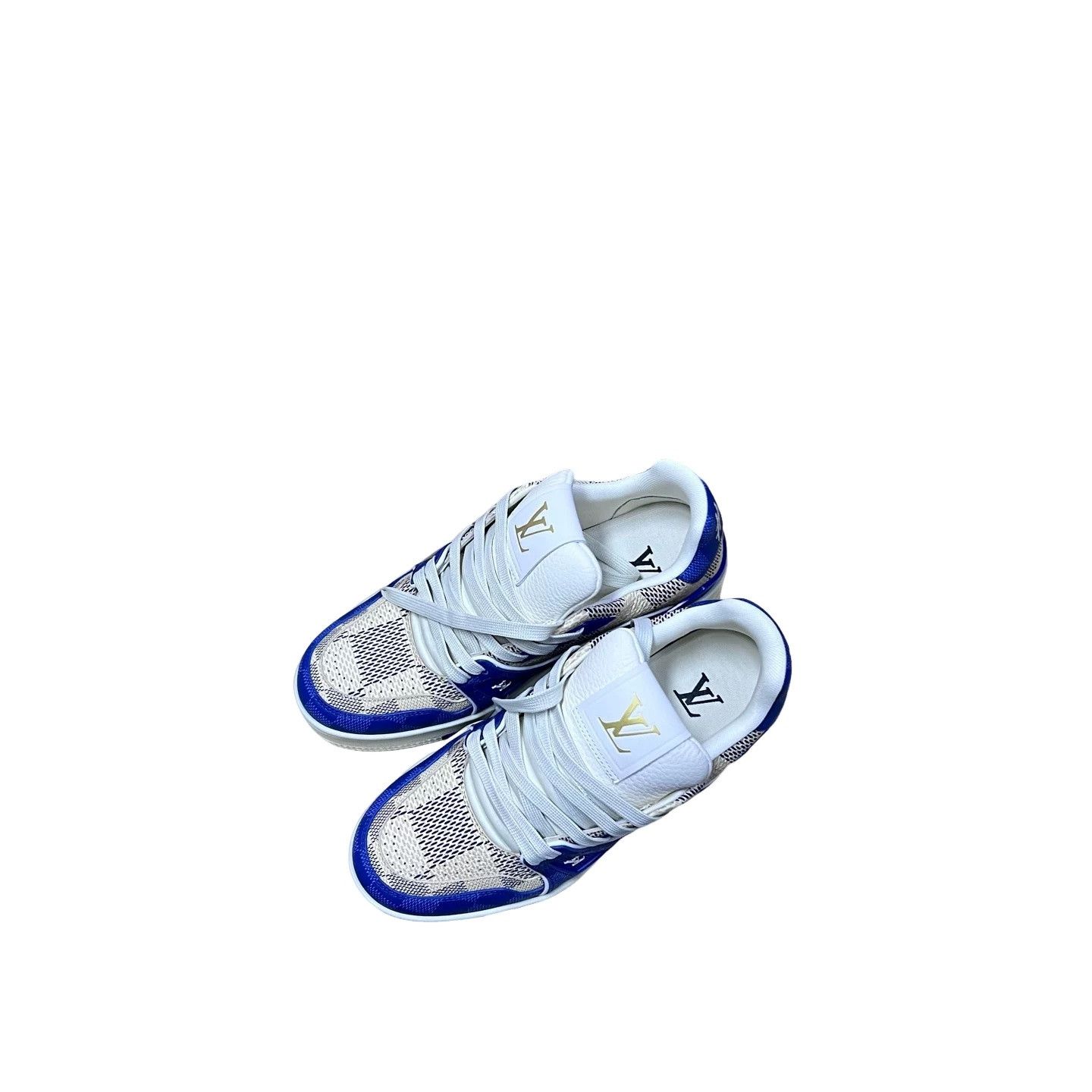 Louis Vuitton Louis Vuitton #54 Blue Beige Trainer Sneakers 3.5 Size US 5 / EU 37 - 1 Thumbnail