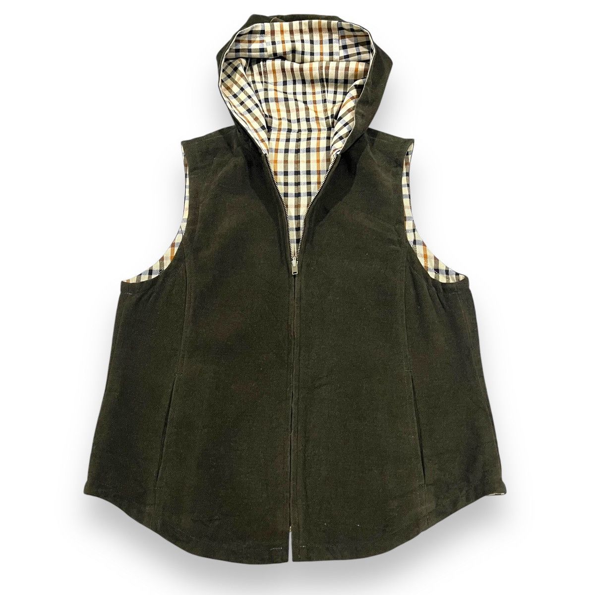 DAKS DAKS LONDON NOVACHECK REVERSIBLE VEST HOODIE Size US M / EU 48-50 / 2 - 2 Thumbnail