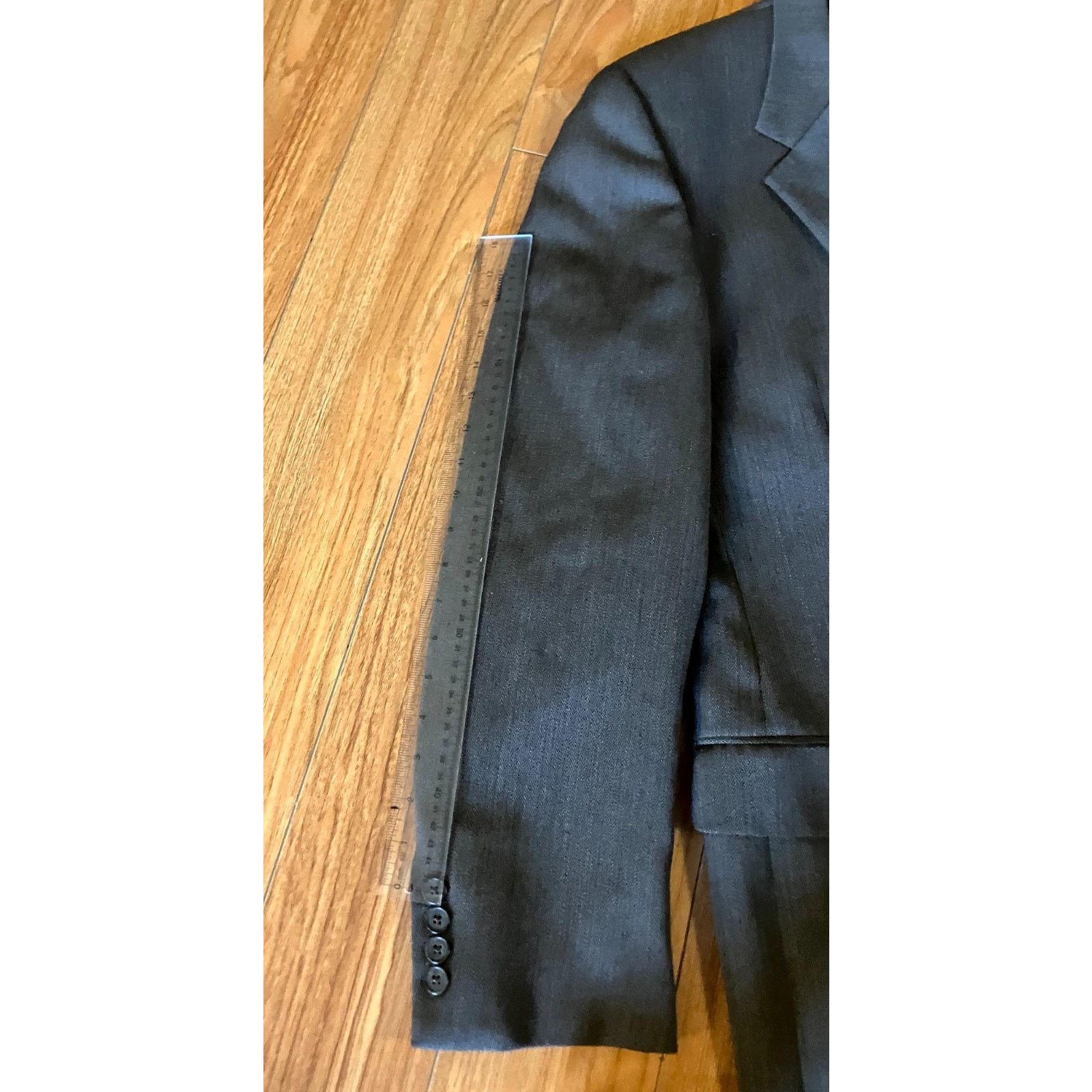 Joseph Abboud Vtg Joseph Abboud Suit 41L 100% Wool Charcoal - Nordstrom Size 40L - 11 Thumbnail