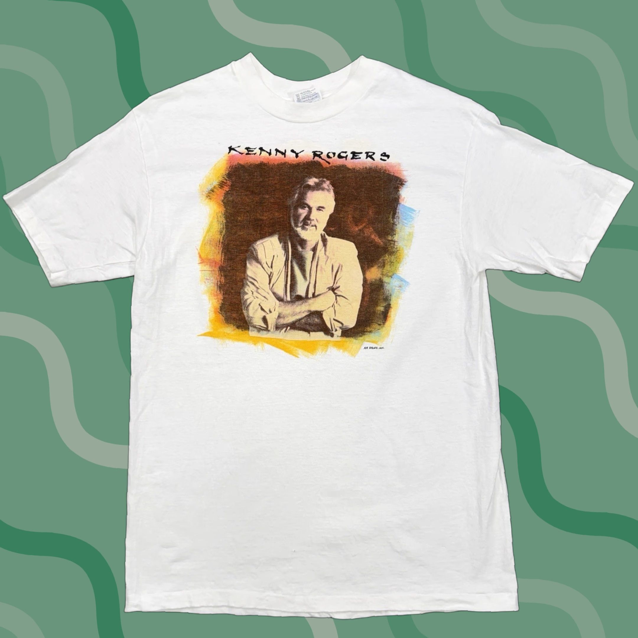 Hanes VINTAGE Kenny Rogers shirt Mens L White 1987 Band Country Music 80s Concert Hanes Cotton T-Shirt Graphic Print Crew Neck Short Sleeve Men XL L Size US L / EU 52-54 / 3 - 1 Thumbnail