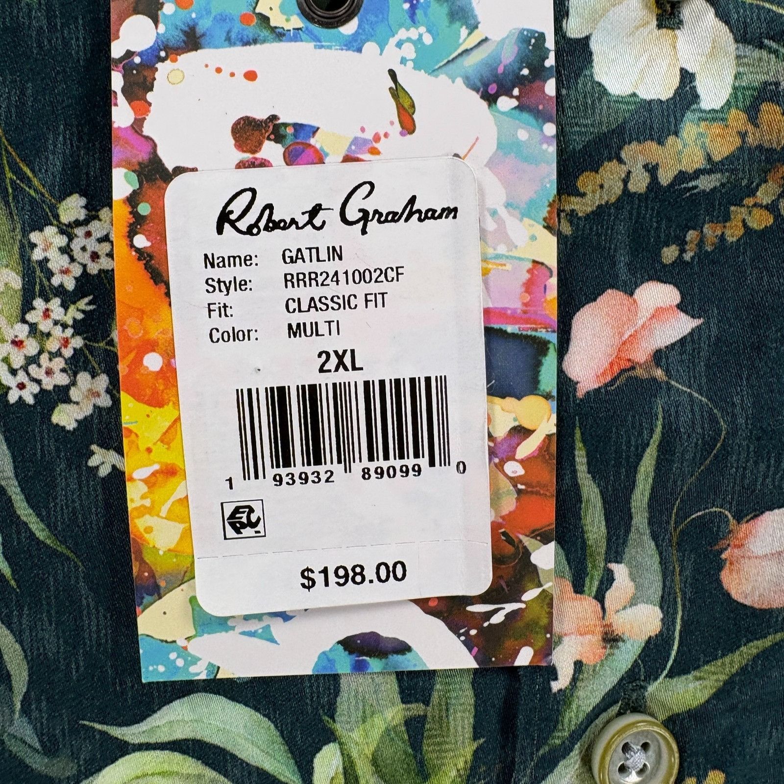 Robert Graham Robert Graham Gatlin Classic Fit Button Up Floral Dress Size US XXL / EU 58 / 5 - 5 Thumbnail