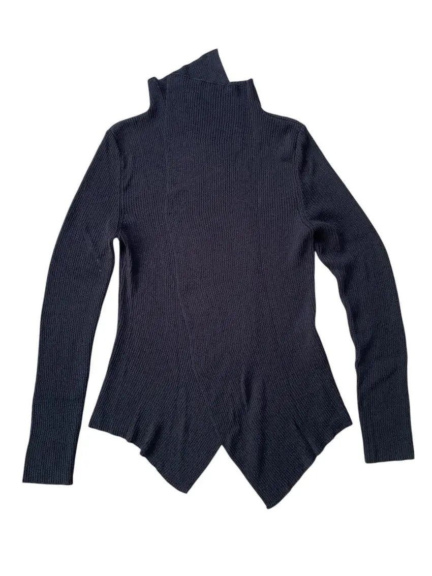 Japanese Brand Trussardi Cross Distressed Back Cardigan with Scarf Size M / US 6-8 / IT 42-44 - 12 Thumbnail