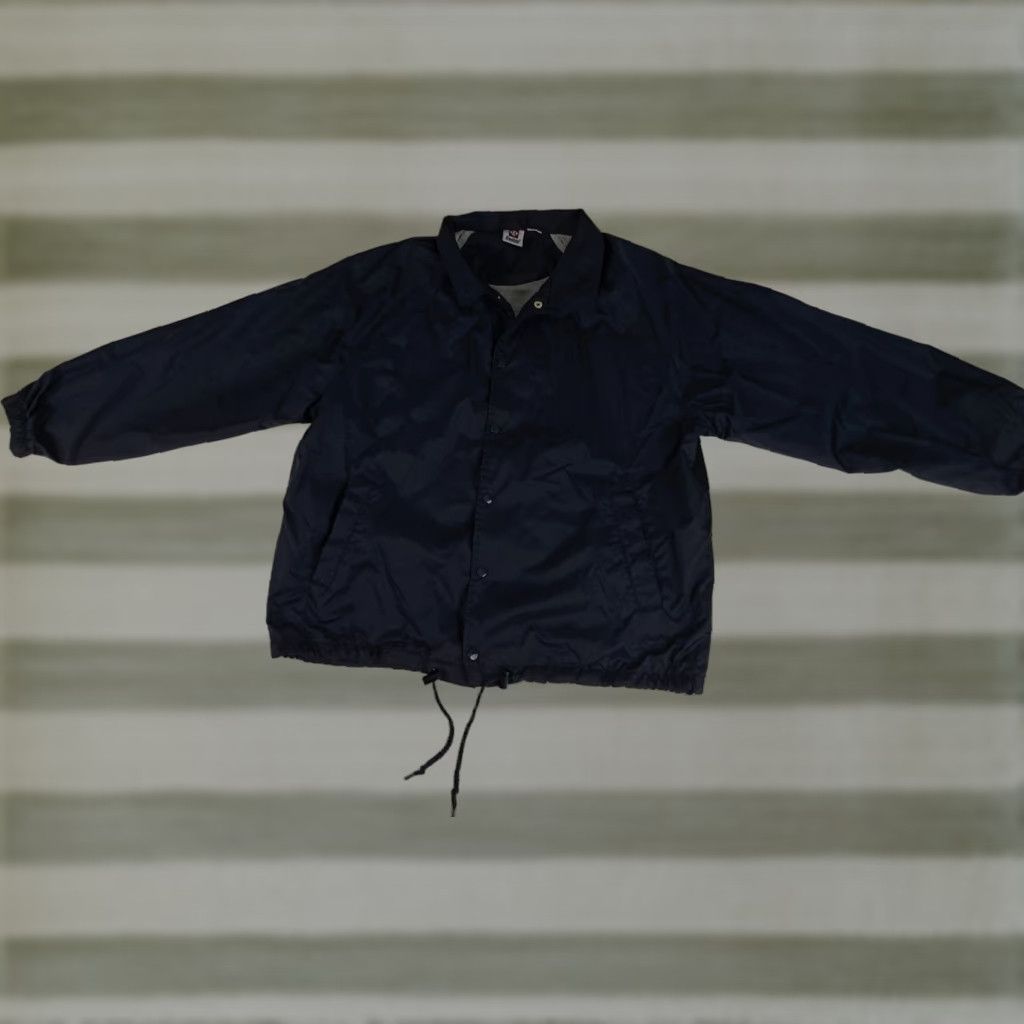 Vintage VINTAGE Franklin Sports Windbreaker Jacket Navy Blue Full Button Insulated Nylon L Regular Men’s Women’s Golf Size US L / EU 52-54 / 3 - 1 Thumbnail