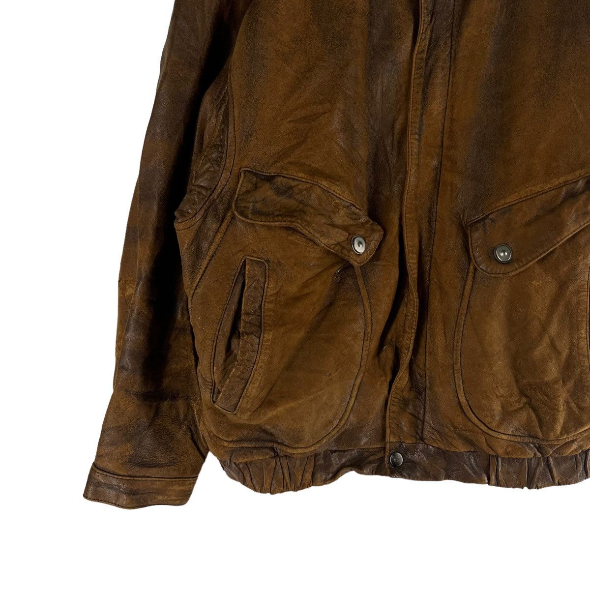 Vintage 🔥VTG GENUINE LEATHER JACKET FLIGHT RIOT RIOT BONDAGE Size US M / EU 48-50 / 2 - 3 Thumbnail