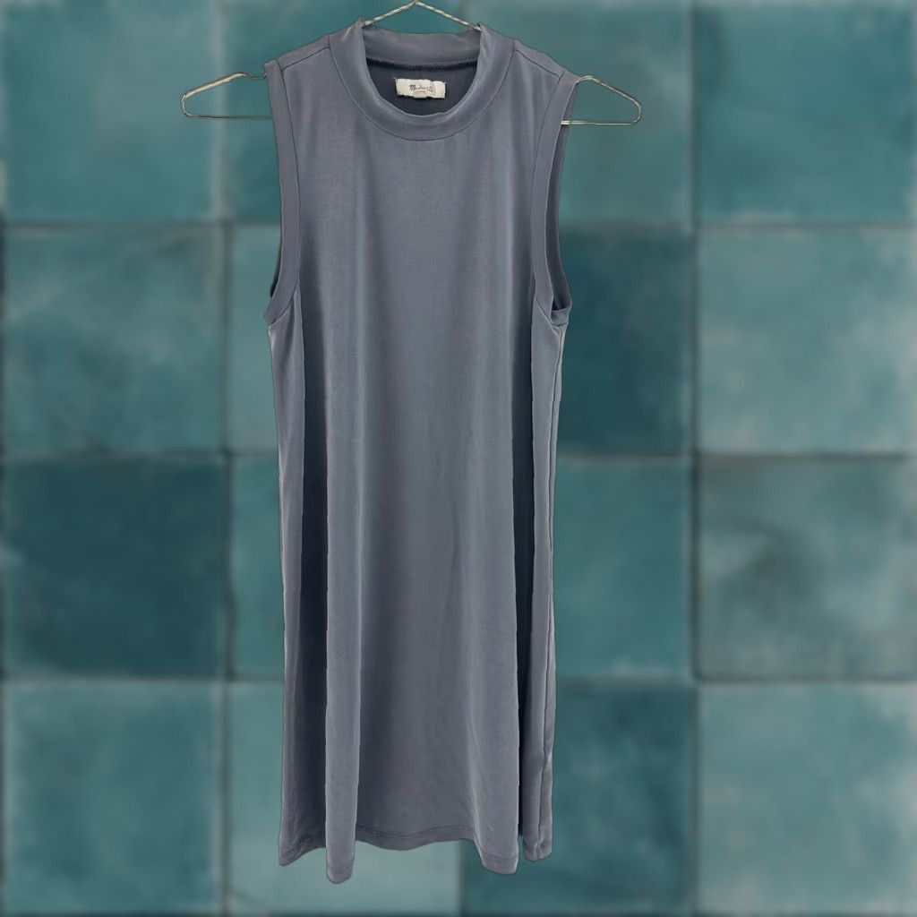 Madewell Madewell Shift Dress Women’s 2XS Sandwash Gray Mockneck Dress 2XS Womens Gray Shift Knee Length Size XXS / US 00 / IT 34 - 1 Thumbnail