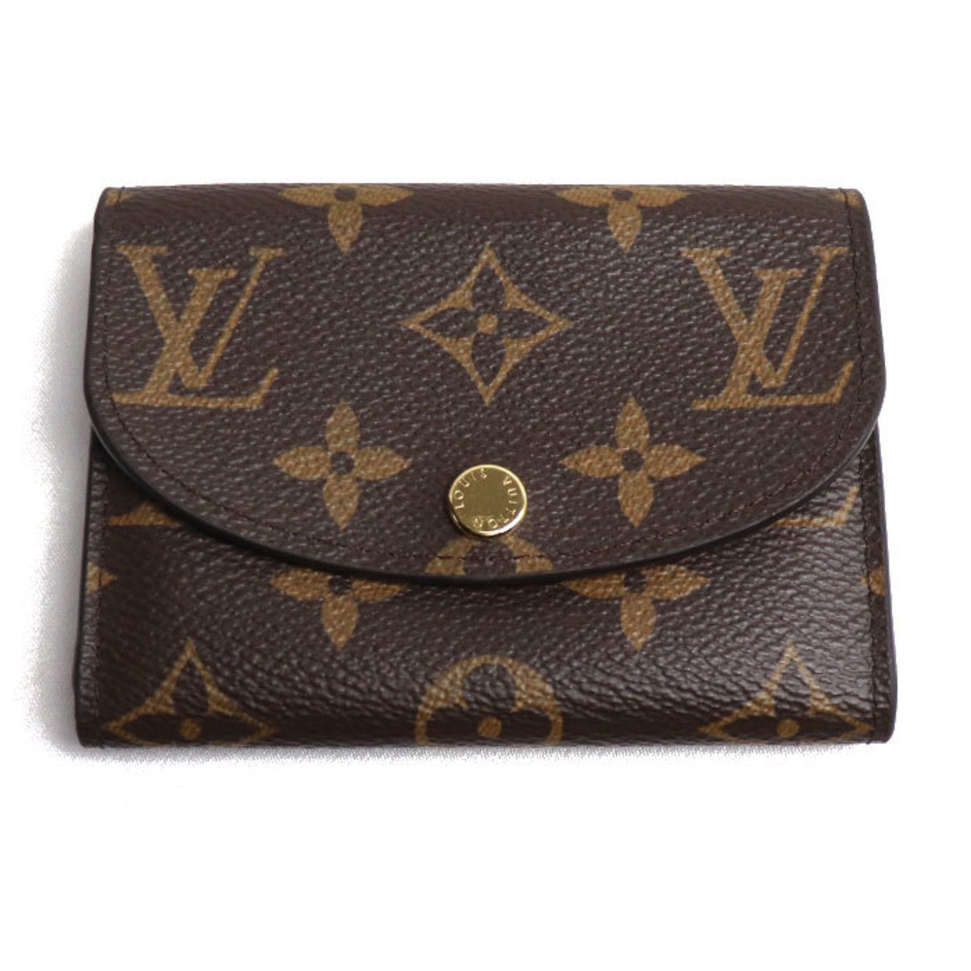 image of Louis Vuitton Portomone Rosali Coin Case Monogram Brown Fuchsia M41939 Ic Women's