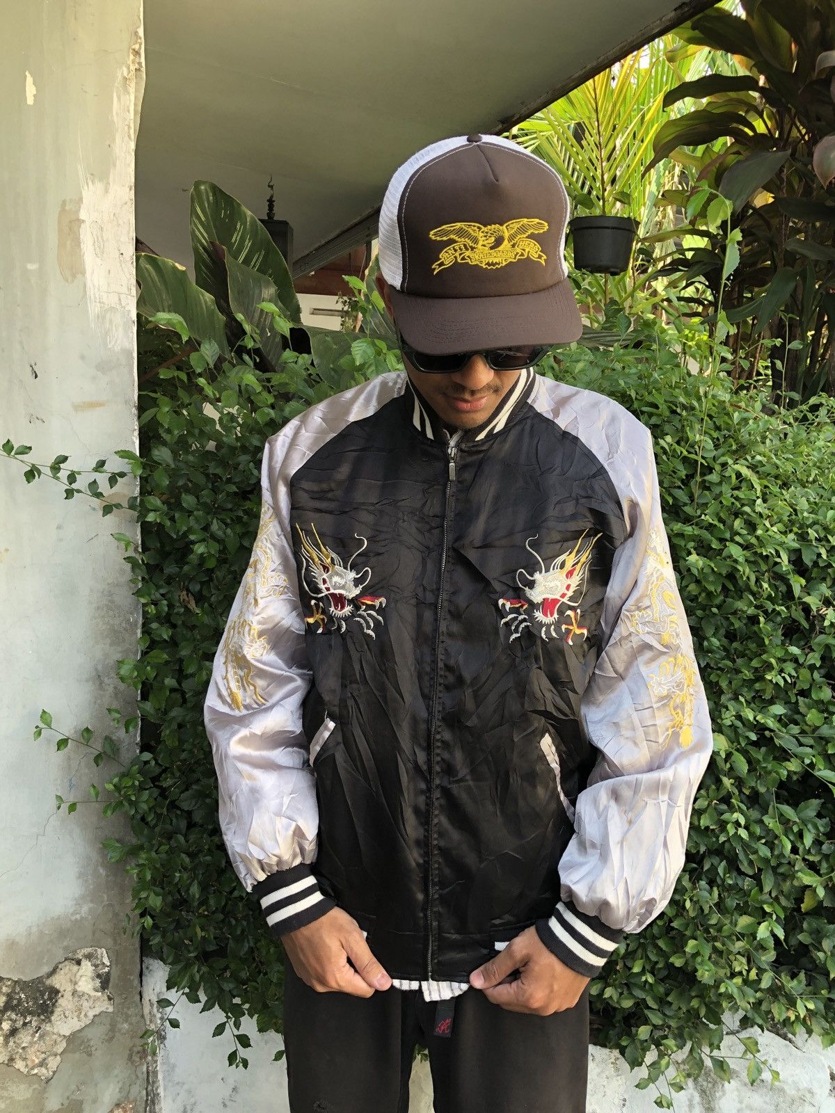 Japanese Brand SUKAJAN TRADITIONAL JAPANESE JACKET JAPAN YOKOSUKA Size US L / EU 52-54 / 3 - 3 Thumbnail