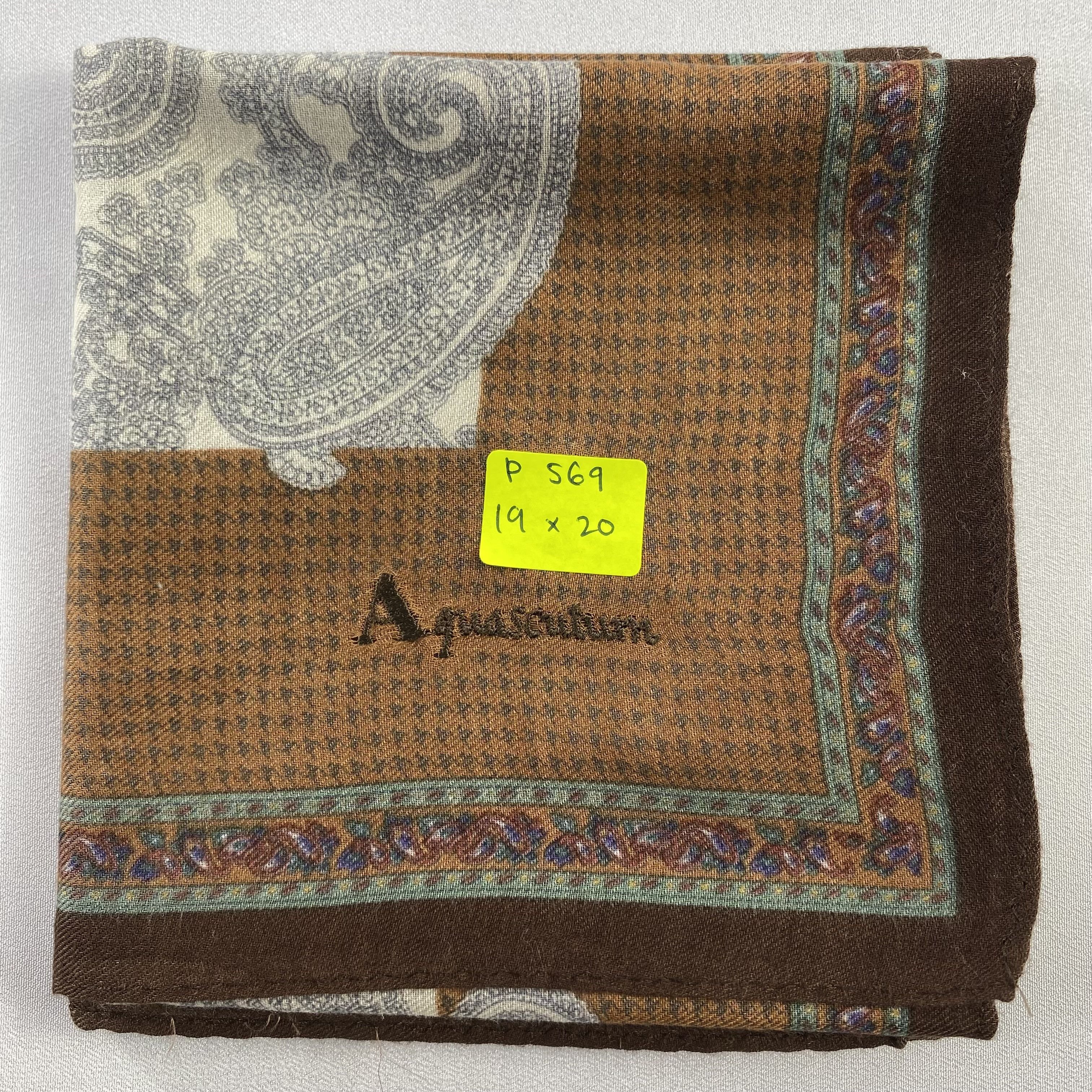 Aquascutum × Vintage Aquascutum Handkerchief / Neckerchief / Bandana-P569 Size ONE SIZE - 6 Thumbnail