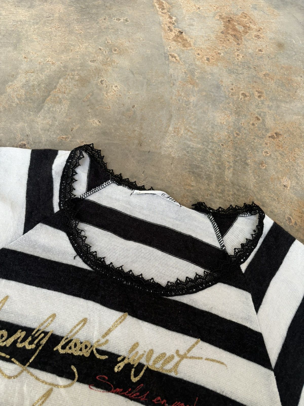 Hysteric Glamour Y2k Opium Sue Stripe Women's Tshirt Size ONE SIZE - 5 Thumbnail
