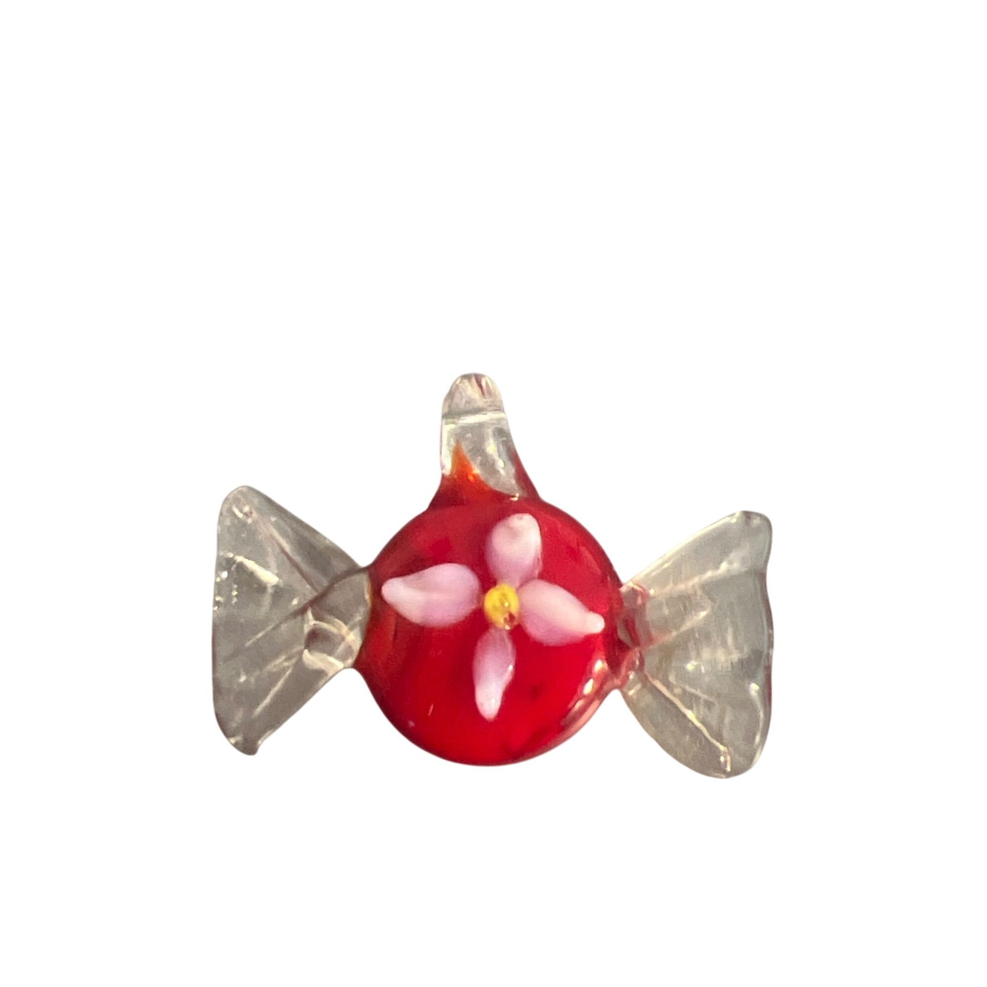 Other Set of 2 Glass Candy Pendants Charms Earrings Ornaments Red Size ONE SIZE - 2 Thumbnail