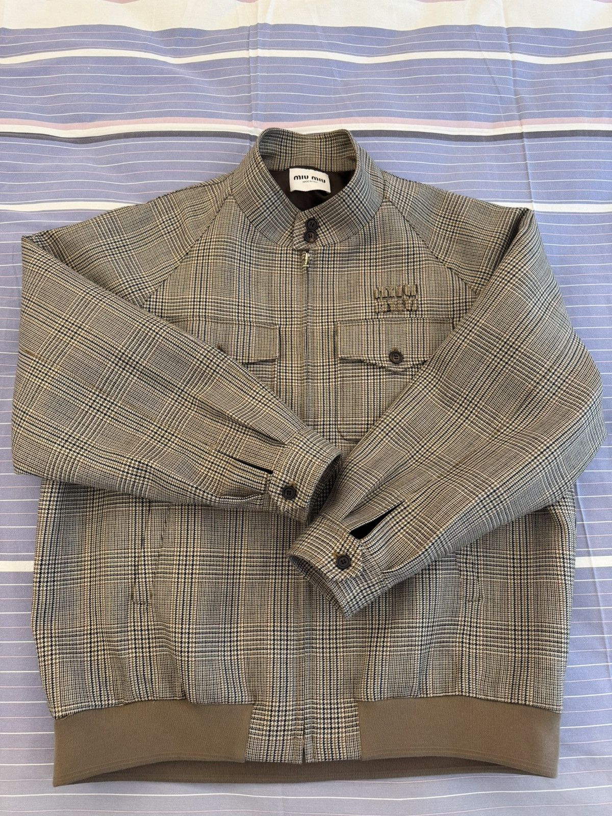 Miu Miu × Prada Miu Miu Beige Virgin Wool Jacket Size 42