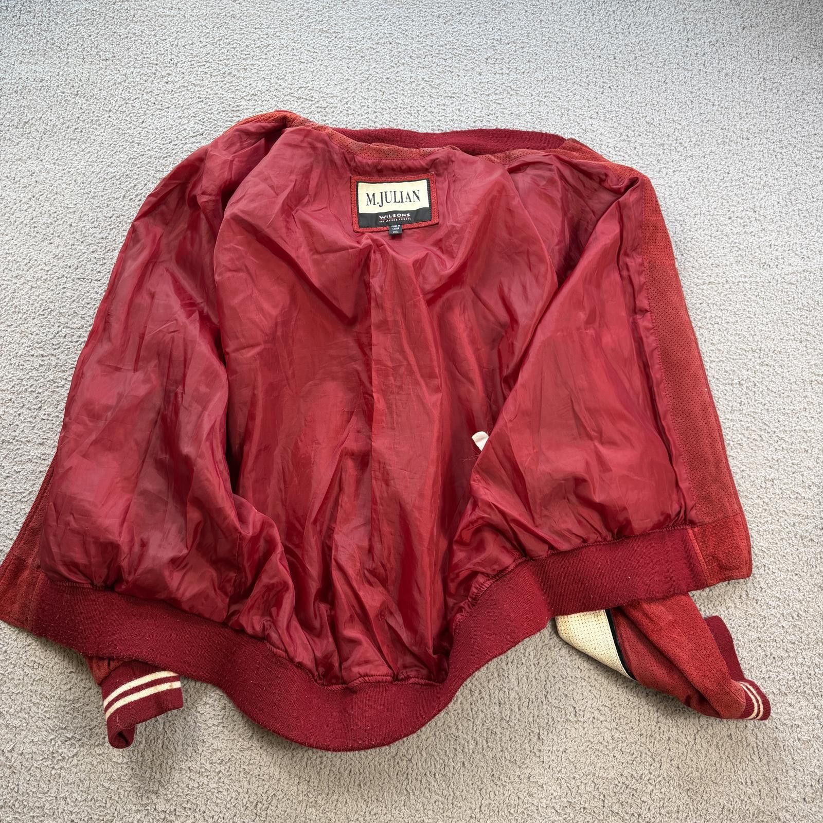 Wilsons Leather Vintage Wilsons Leather M Julian Red Leather Jacket Mens 2XL Size US XXL / EU 58 / 5 - 5 Thumbnail