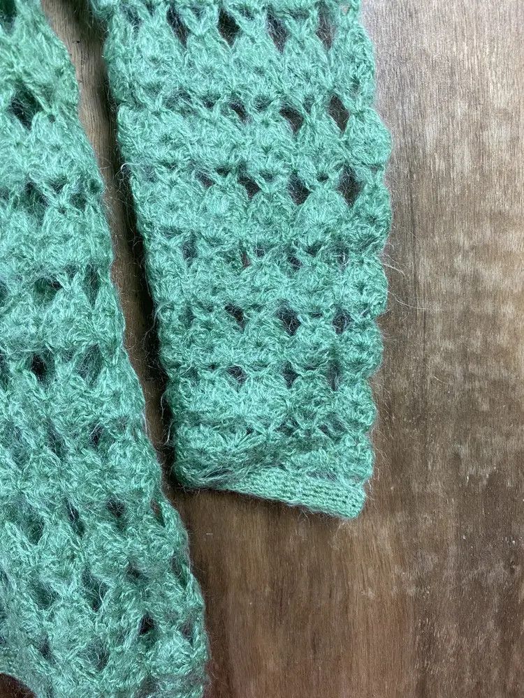 Vintage DL Japan Homespun green crochet Knitwear #Z025 Size US XL / EU 56 / 4 - 6 Thumbnail
