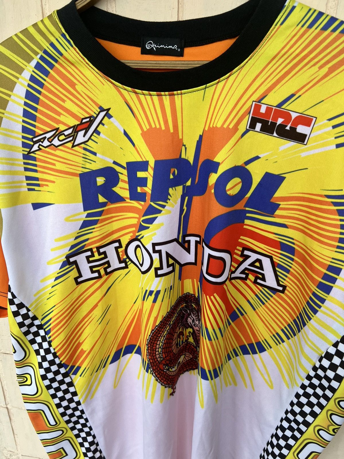 Honda Vintage 90s Honda Persol Dragon racing shirt Y2K Size US L / EU 52-54 / 3 - 10 Thumbnail