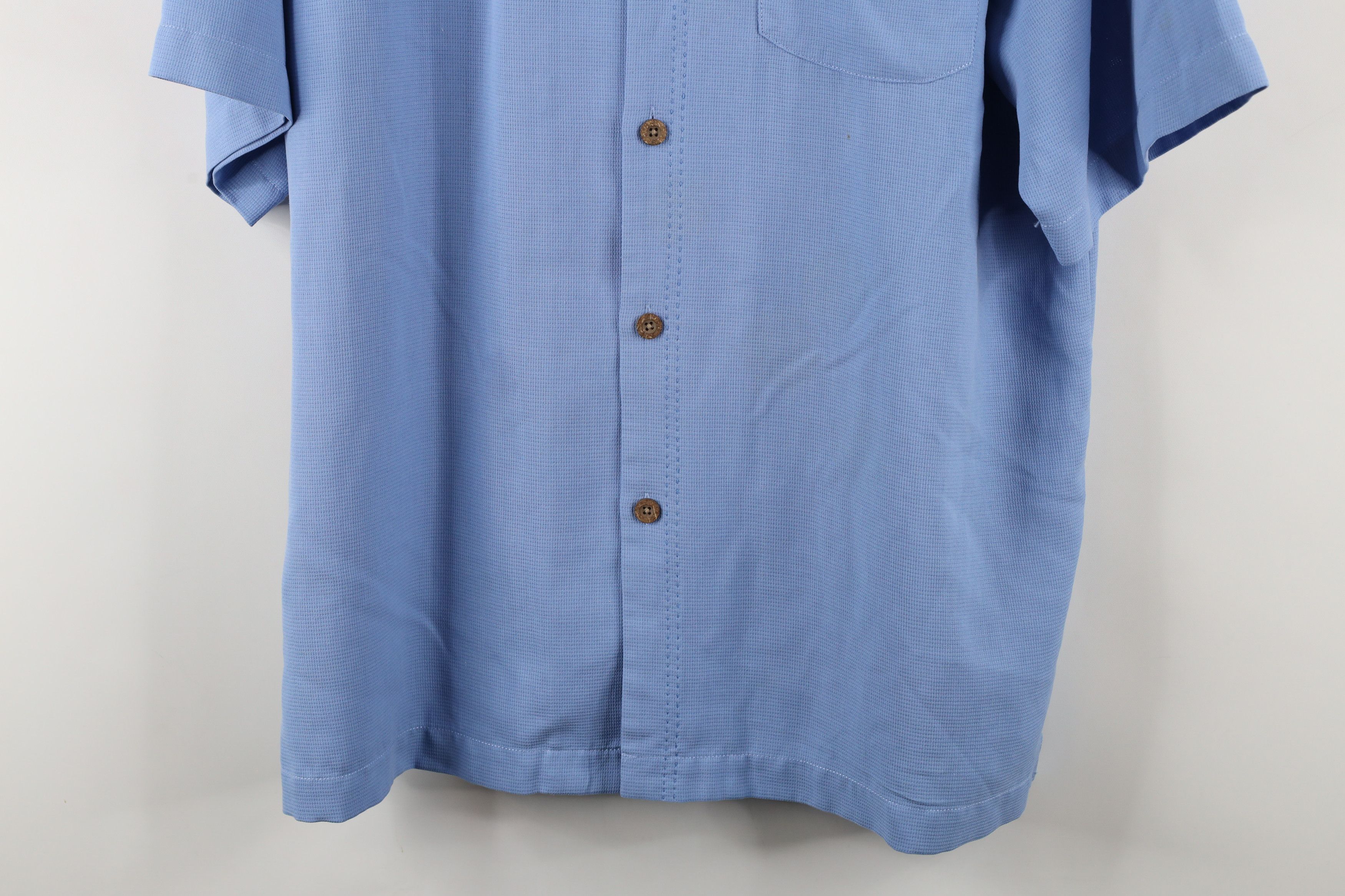 Tommy Bahama × Vintage Vintage Tommy Bahama Silk Blend Looped Collar Button Shirt Size US M / EU 48-50 / 2 - 3 Thumbnail