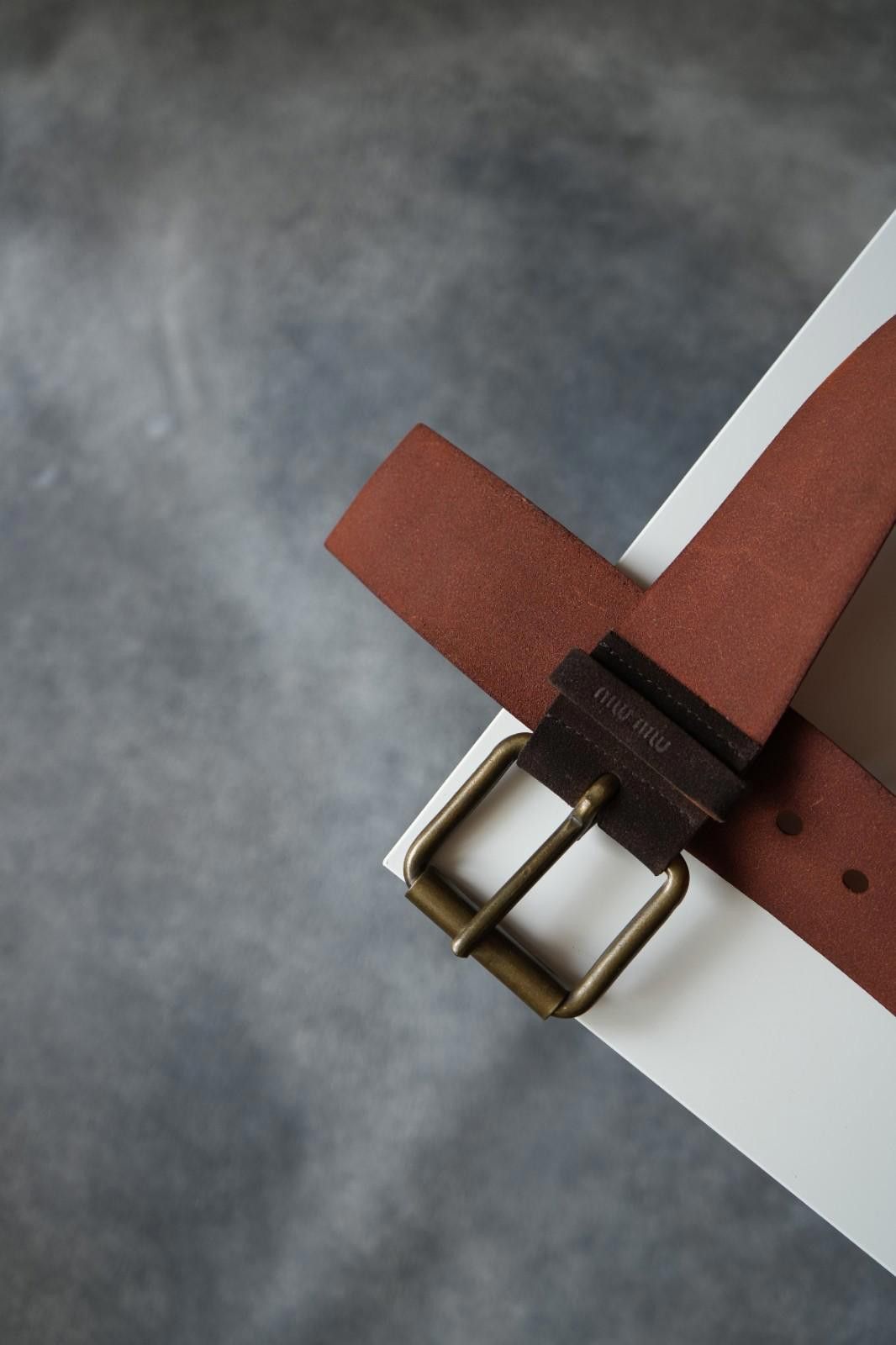 Miu Miu S/S 2002 Miu Miu Runway Broad Leather Belt Vintage Unisex Size ONE SIZE - 8 Thumbnail