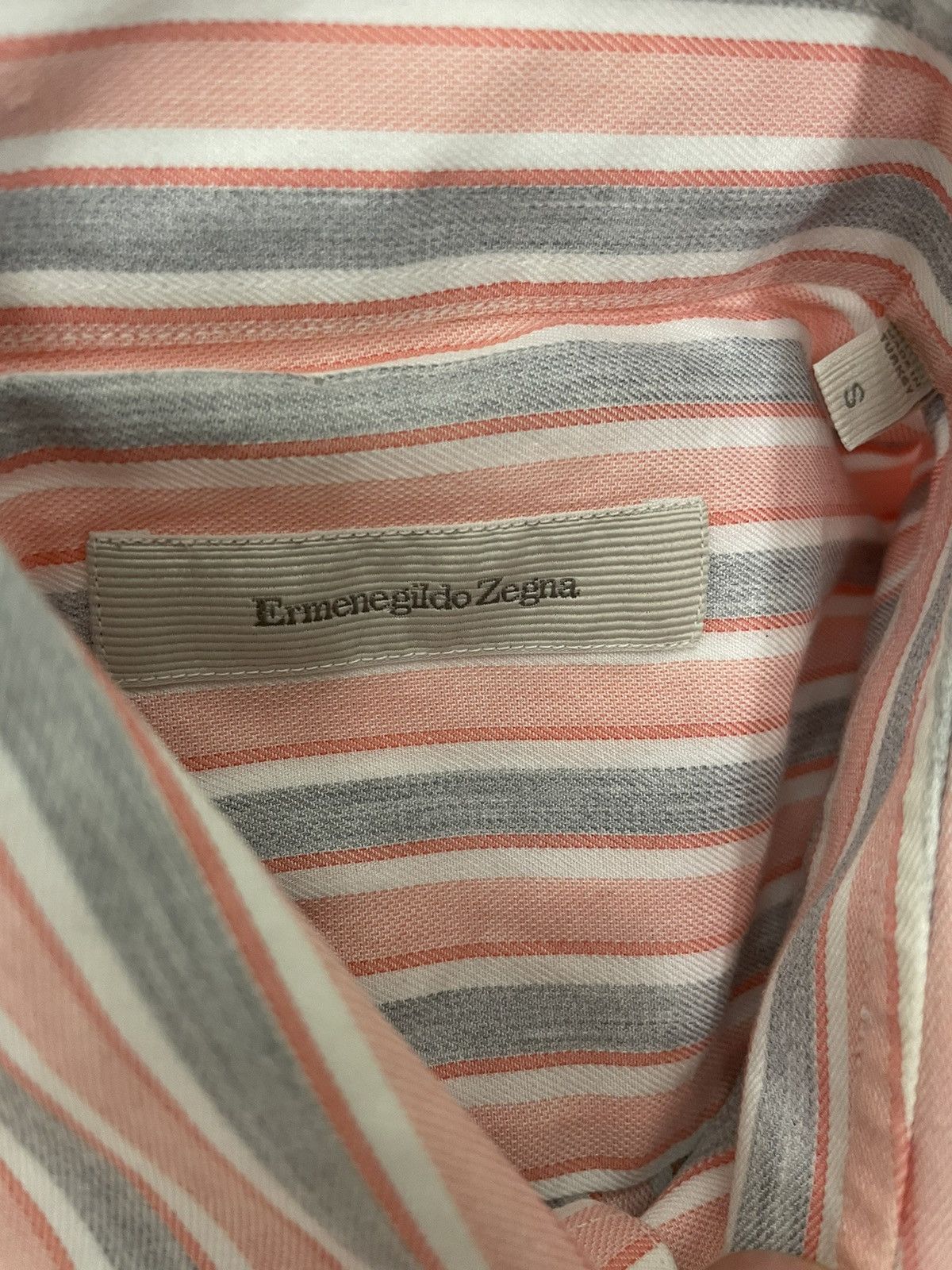 Ermenegildo Zegna × Vintage Vintage Bold Stripe Shirt Size US S / EU 44-46 / 1 - 7 Thumbnail