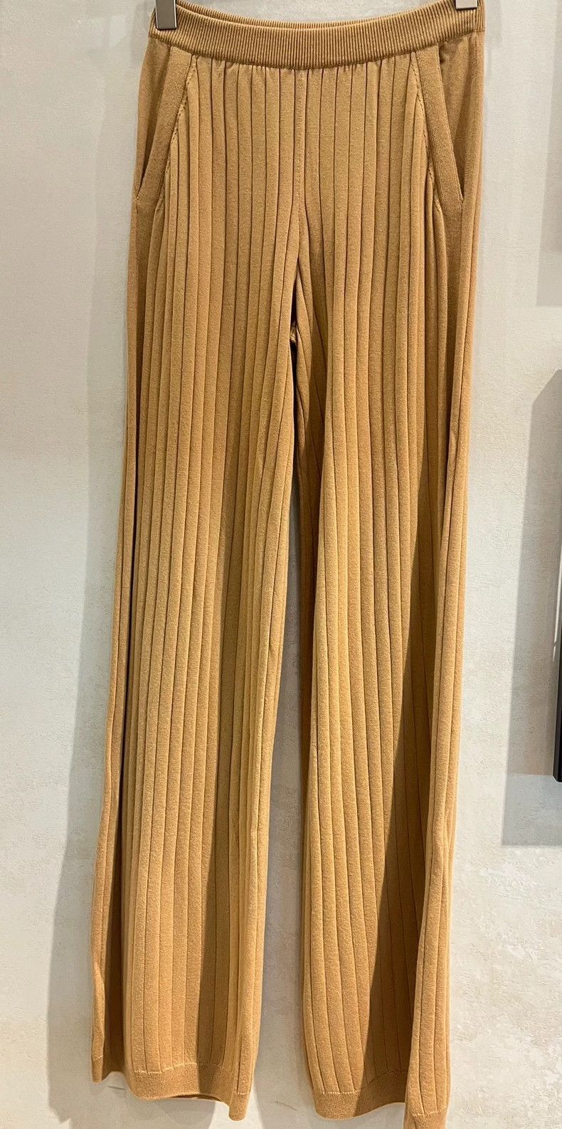 Loro Piana Camel Cashmere Wide-Leg Pants - dmc
