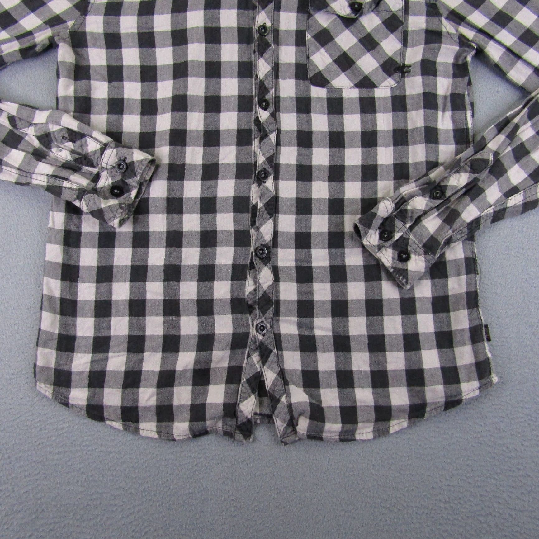 O'Neill VINTAGE O'Neill Flannel Shirt Mens Medium Gray White Plaid Button-Up Maverick Series Casual Outdoor Size US M / EU 48-50 / 2 - 5 Thumbnail