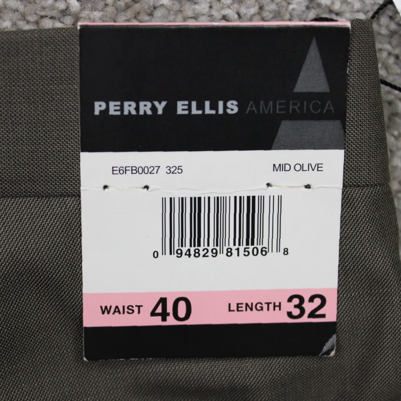 Perry Ellis Perry Ellis Dress Pants Mens 40x32 Gray Flat Front Polyester/Rayon NWT City Fit Pants Size US 40 / EU 56 - 7 Thumbnail