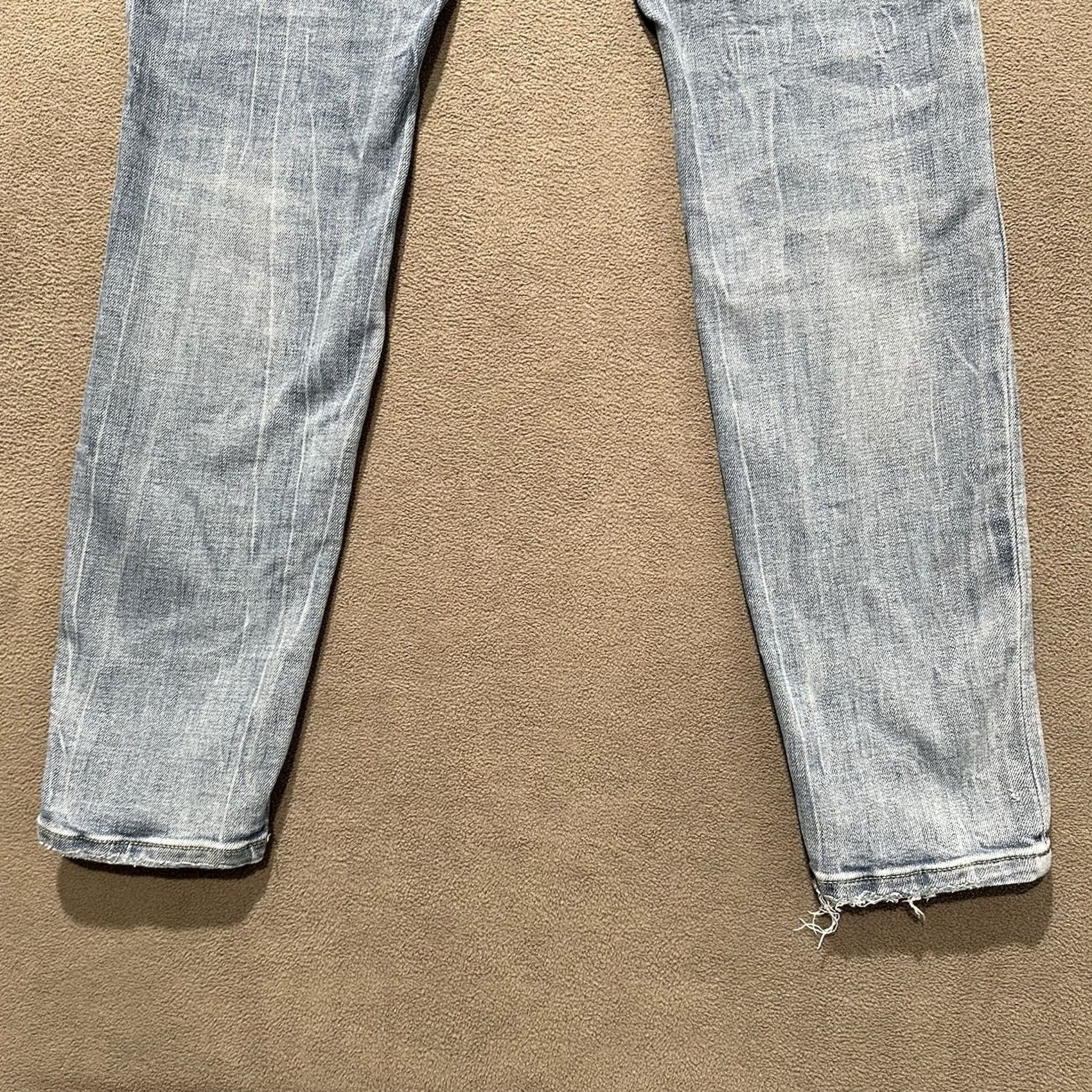 Vintage Aeropostale Jeans Mens 31x32 Super Skinny Distressed Light Wash Denim Size US 30 / EU 46 - 6 Thumbnail