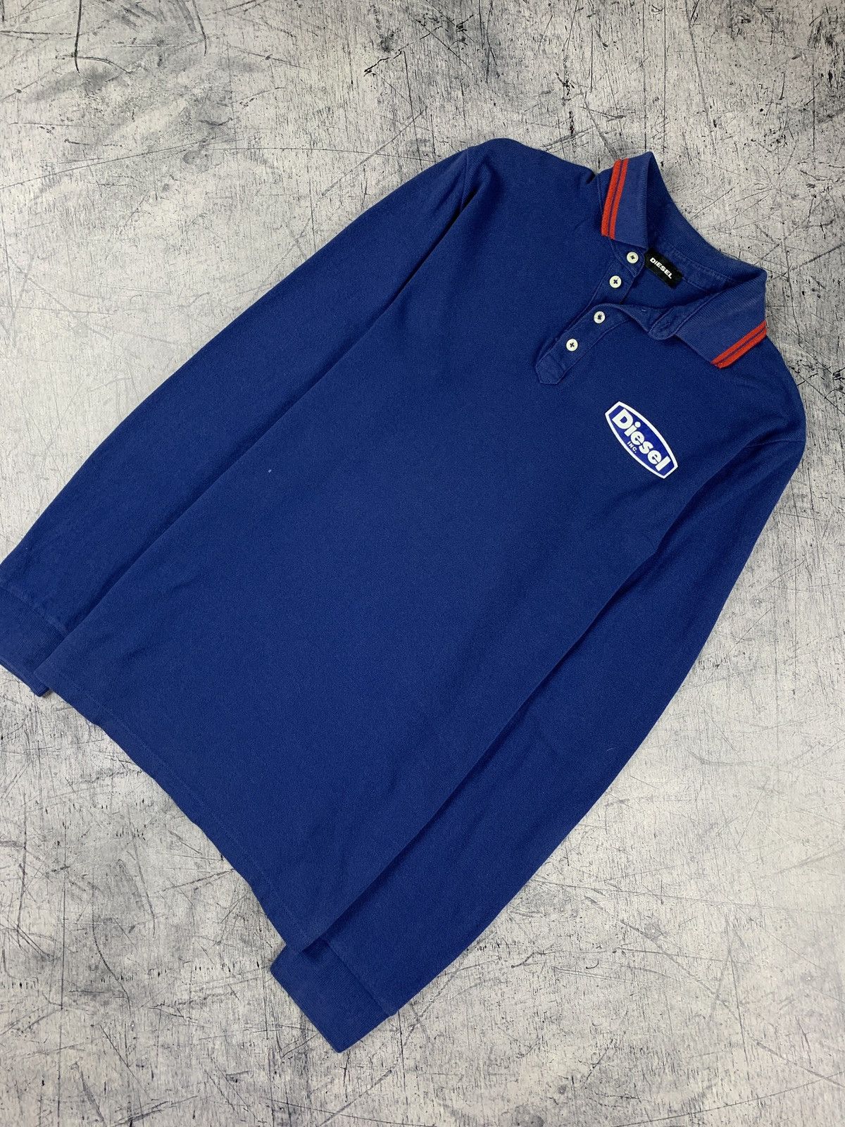 Diesel Diesel Industry Y2K Polo Long Sleeve Buttons Up Blue Men’s Size US M / EU 48-50 / 2 - 1 Thumbnail