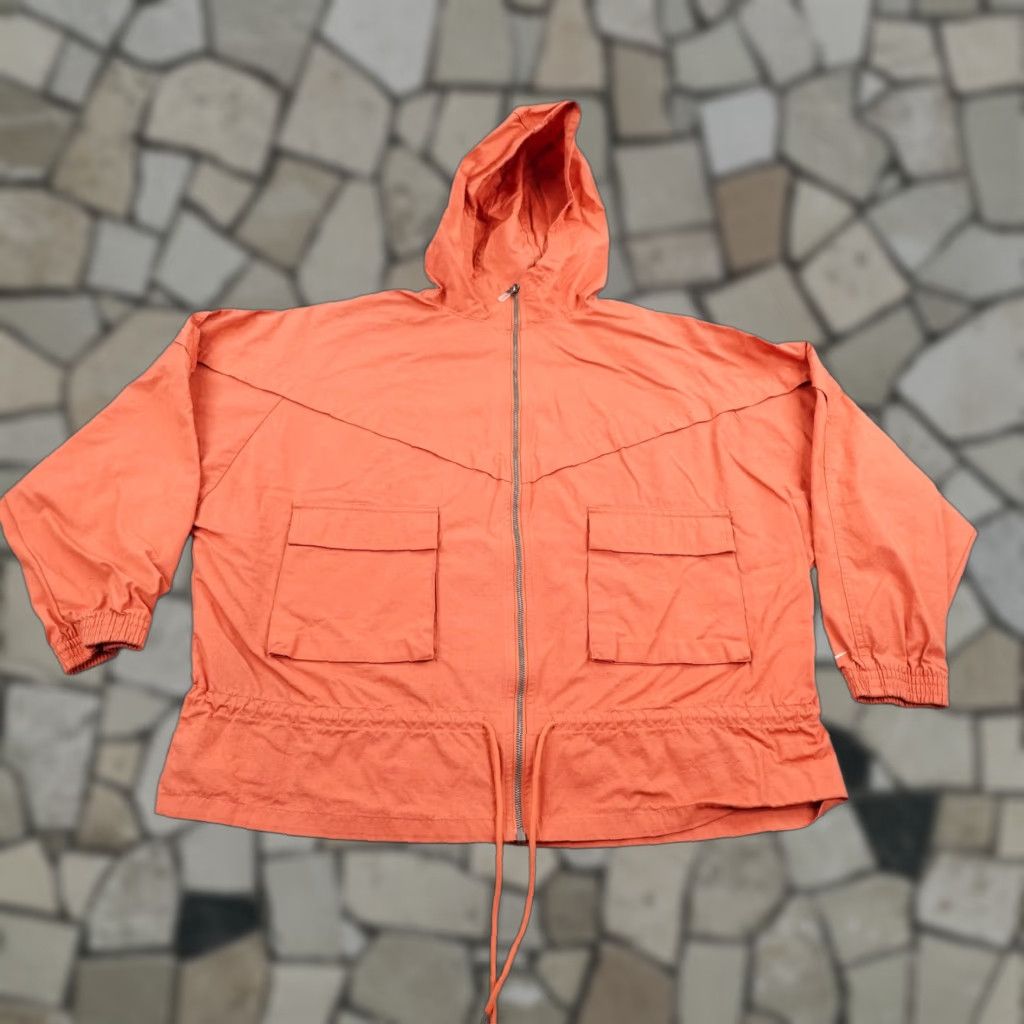 Nike Nike Jacket Womens Medium Orange Ripstop Icon Clash Full Zip Up Coat Utility Jacket Size M / US 6-8 / IT 42-44 - 1 Thumbnail