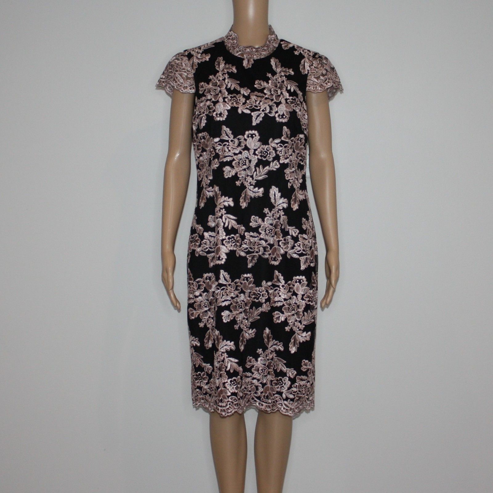Laundry by Shelli Segal Mock-Neck Lace Sheath Dress in size 10 NWT MSRP $228 Size L / US 10 / IT 46 - 2 Thumbnail