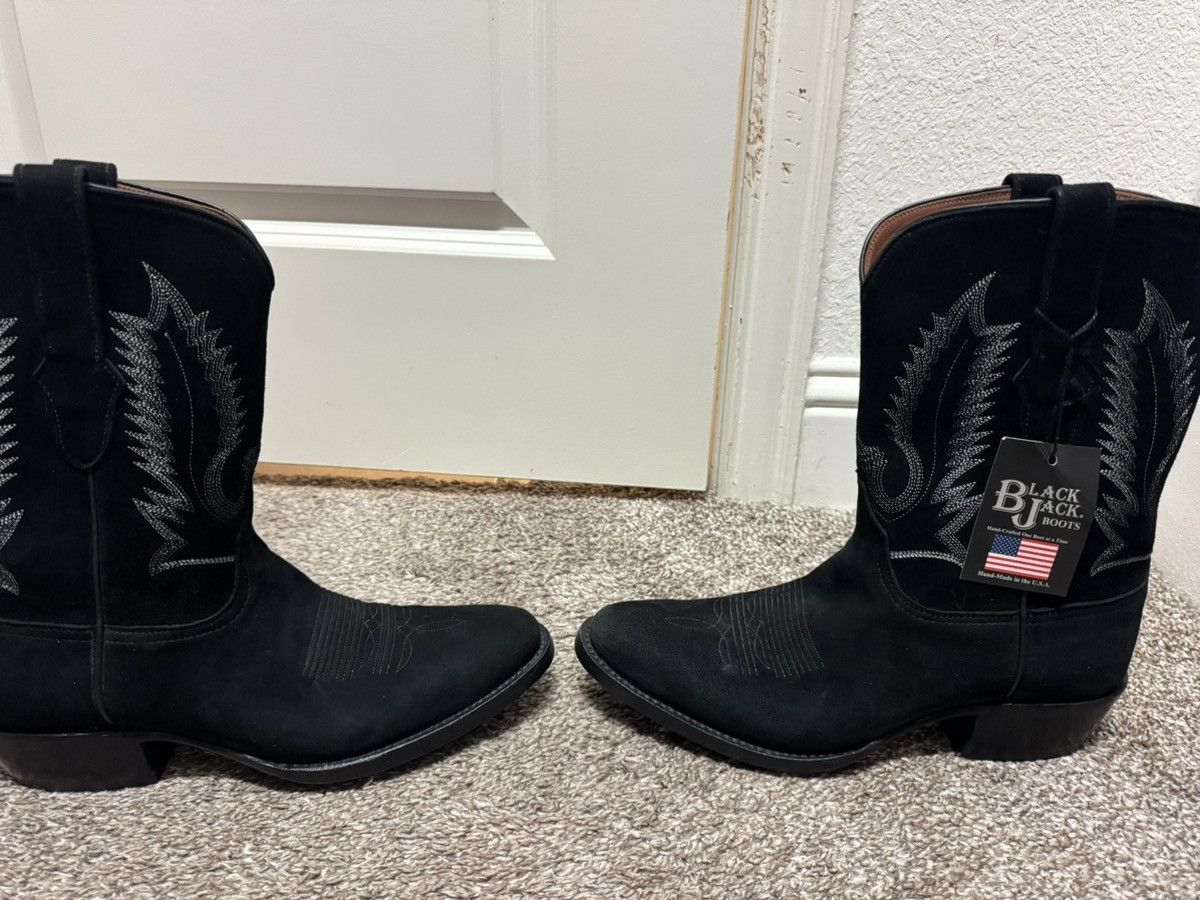 Black nubuck/roughout ropers