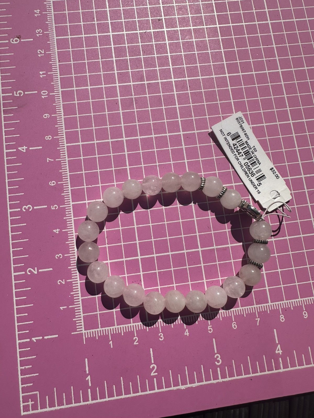 Anne Klein Anne Klein pink jade adjustable bracelet with silver lucky Size ONE SIZE - 5 Thumbnail
