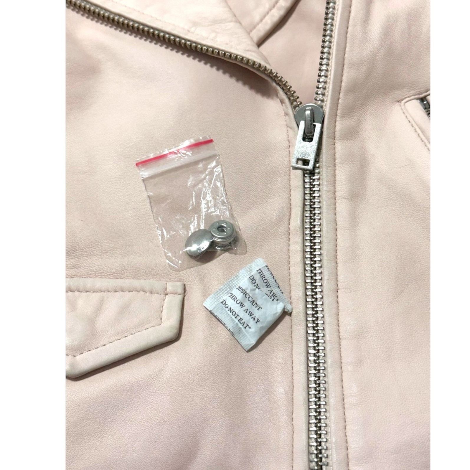 Iro IRO Ashville cropped washed-leather biker jacket, Nude Size M / US 6-8 / IT 42-44 - 13 Thumbnail