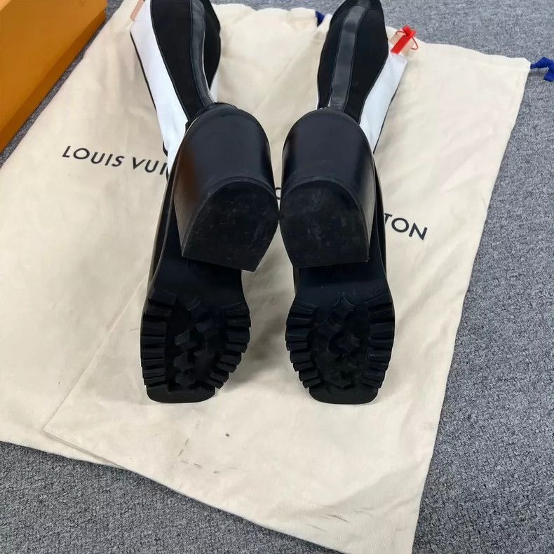 Louis Vuitton Louis Vuitton Long Boots in Black and White -2505 Size US 7.5 / EU 40-41 - 5 Thumbnail