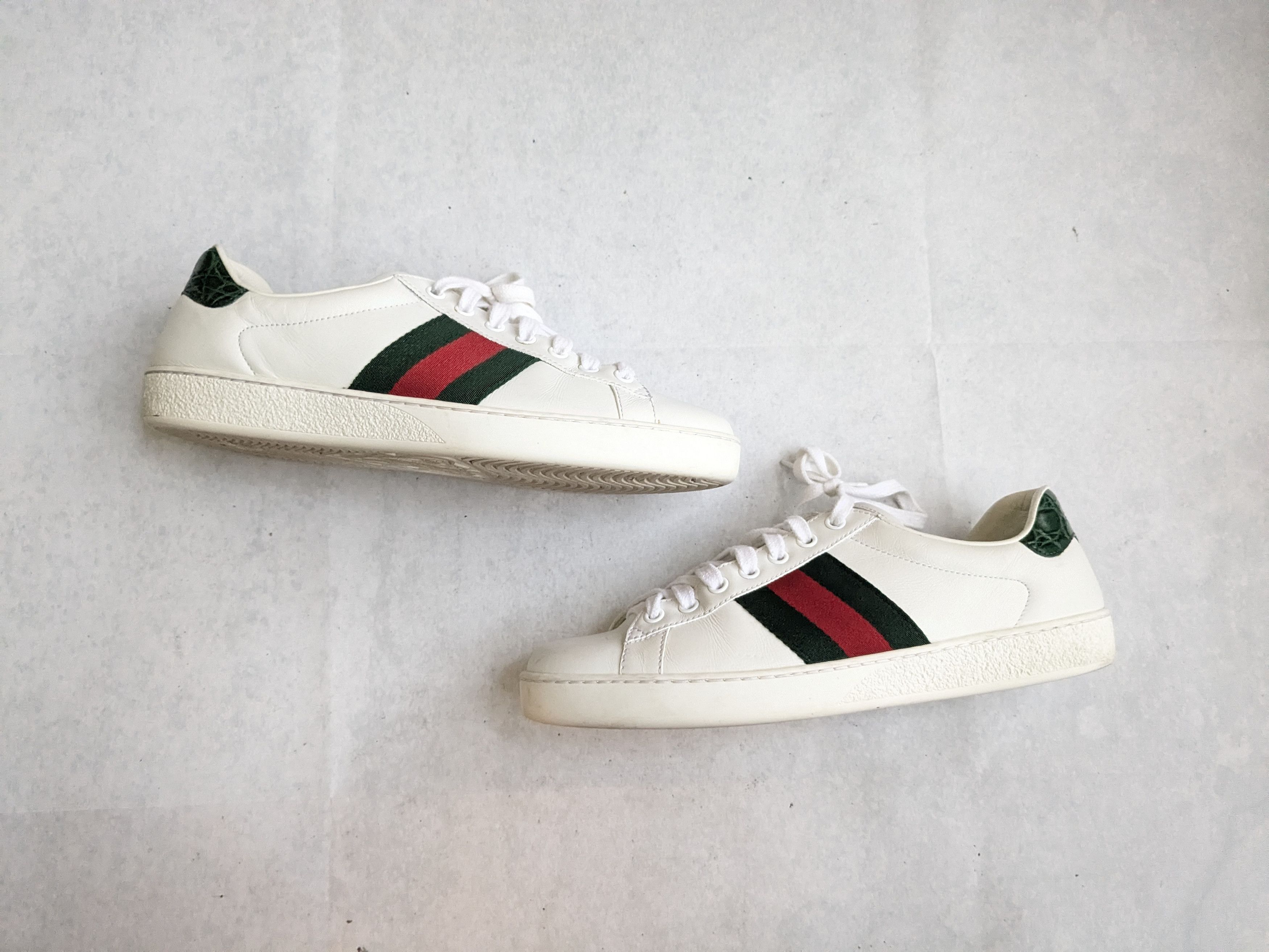 Gucci Gucci Ace Sneakers 8 White Low Tops Leather Size US 8 / EU 41 - 1 Thumbnail
