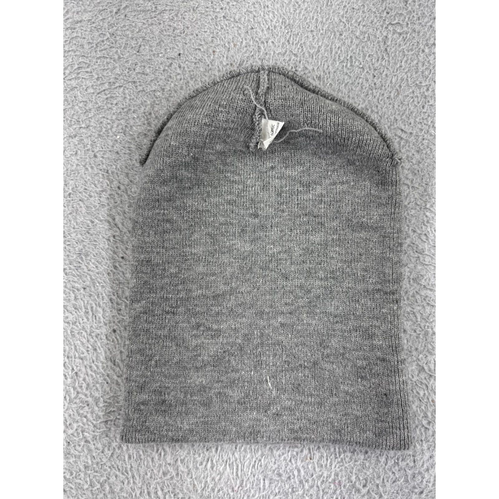 Vintage Pro Wrestling Tees Knit Beanie Toque Adult One Size Gray Striped Ski Hat for Men Size ONE SIZE - 3 Thumbnail