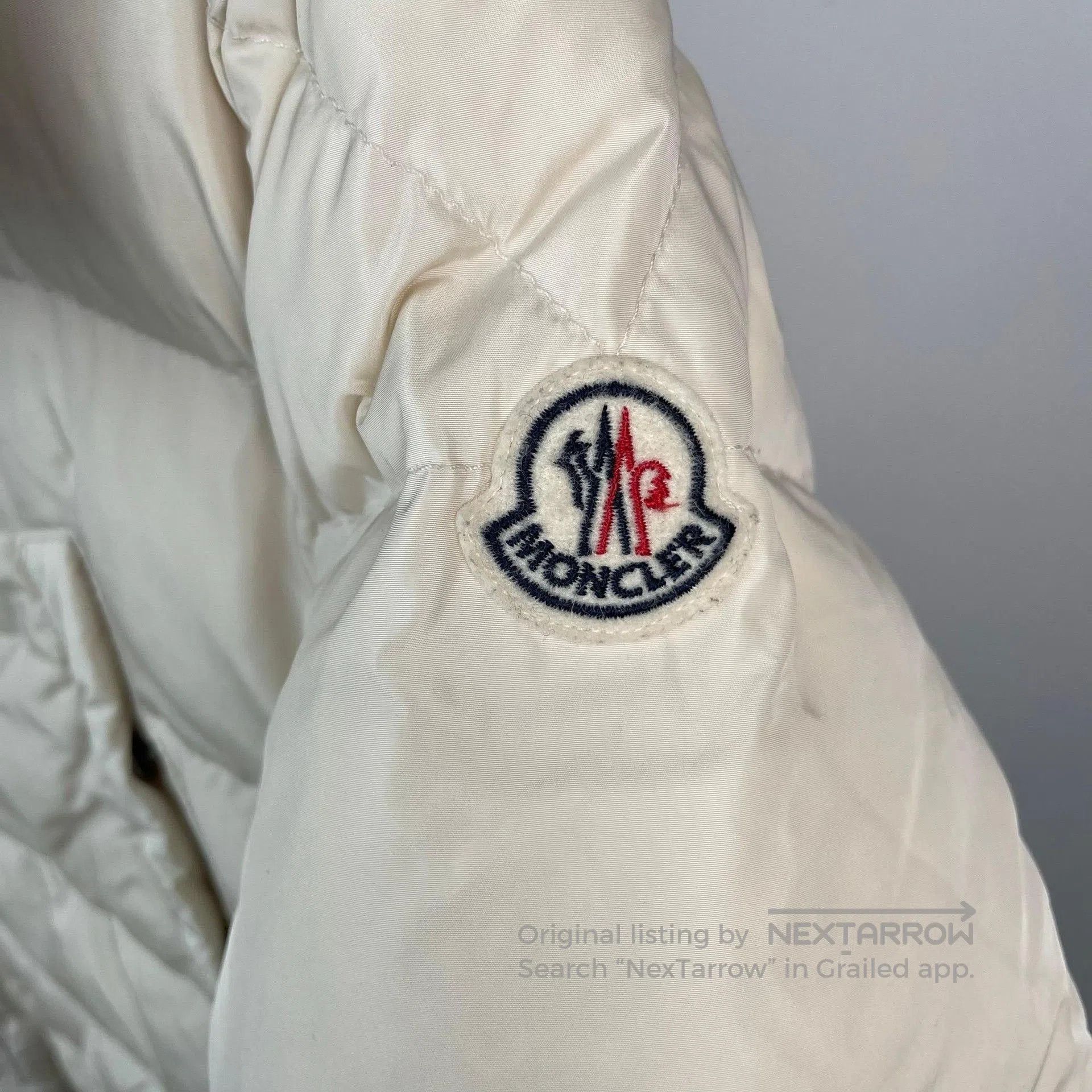 Moncler Moncler Beige Ruffled Hem Down Jacket. Size S / US 4 / IT 40 - 8 Thumbnail