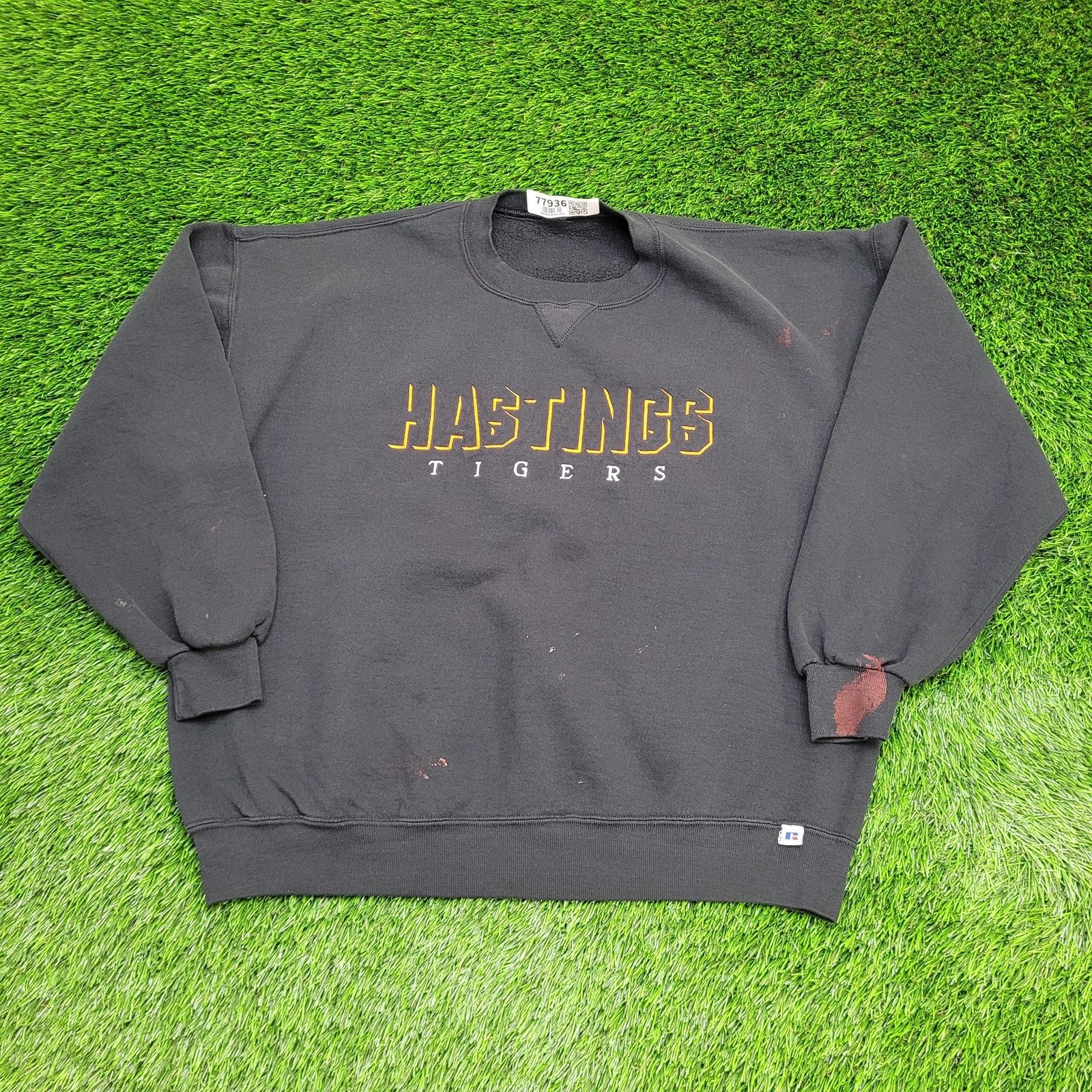 Russell Athletic VTG Russell Athletic Hasting Tigers Sweatshirt 2XL Oversized Size 3XL / US 20-22 - 1 Thumbnail