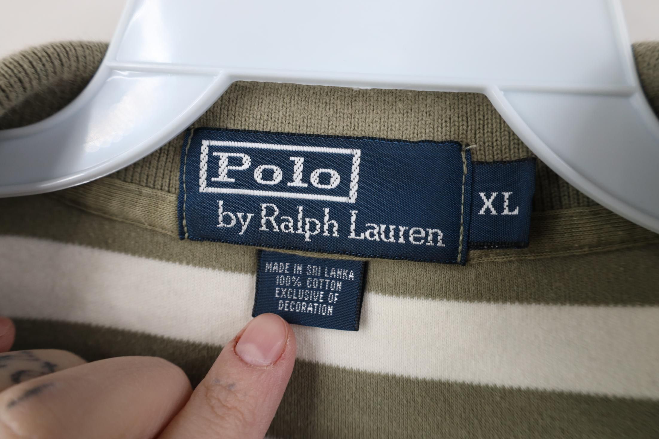 Polo Ralph Lauren Vintage 90s Ralph Lauren Soft Cotton Knit Striped Golf Polo Size US XL / EU 56 / 4 - 12 Thumbnail