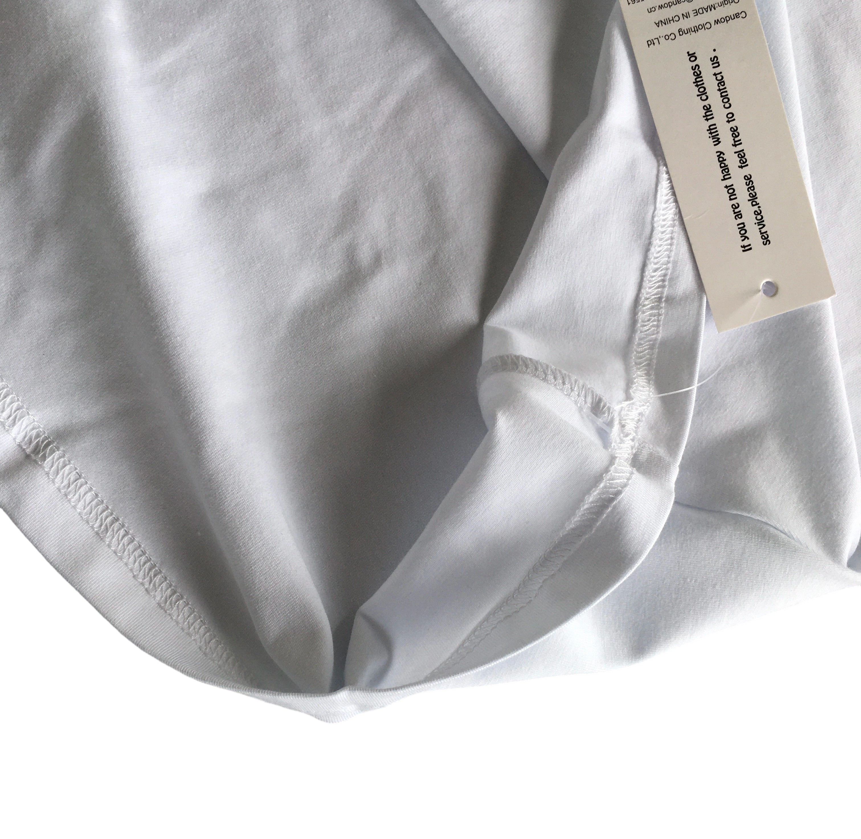 Other 50's Vintage Top V Neck Short Sleeve Fitted Tee White Size XL / US 12-14 / IT 48-50 - 4 Thumbnail