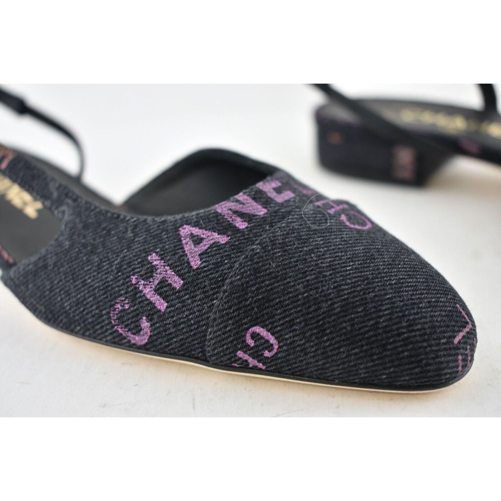 Chanel 22P Mademoiselle Coco Sling Denim Slingback Ballet Flat 37 Size US 7 / IT 37 - 5 Thumbnail