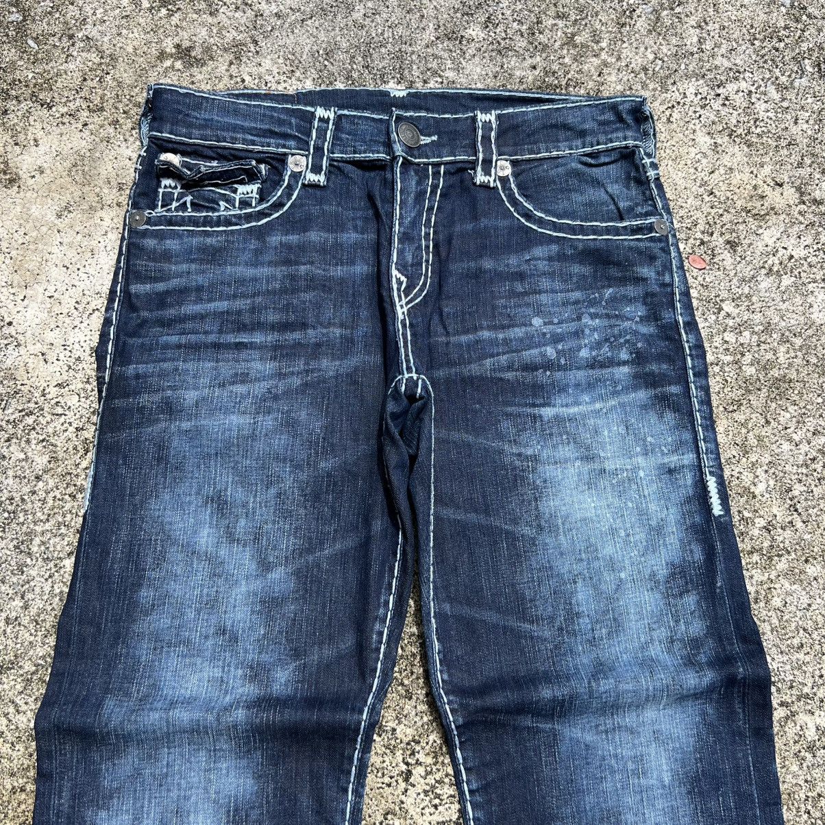 True Religion “TRUE RELIGION” RICKY RELAXED STRAIGHT ACID WASH DENIM JEANS Size US 32 / EU 48 - 3 Thumbnail