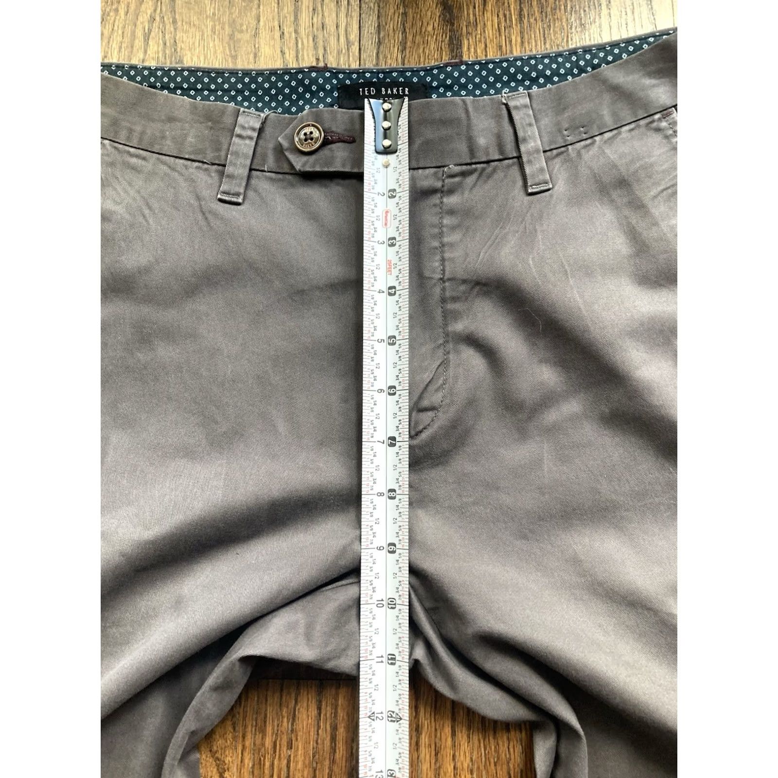 Ted Baker Ted Baker Pants Mens Gray Chino Straight Office Casual Stretch 30R Size US 30 / EU 46 - 4 Thumbnail