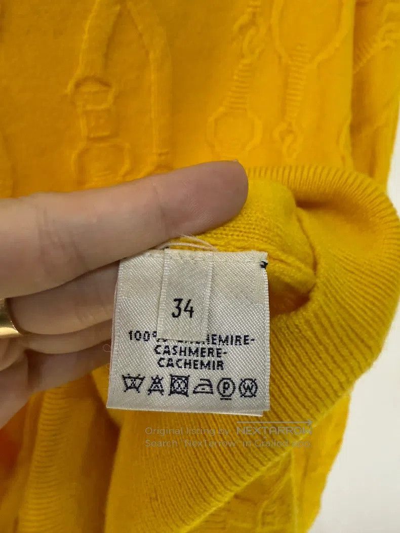 Hermes Hermes Pig Nose Full Logo Pure Cashmere High-necked Knitwe Size XXS / US 00 / IT 34 - 5 Thumbnail